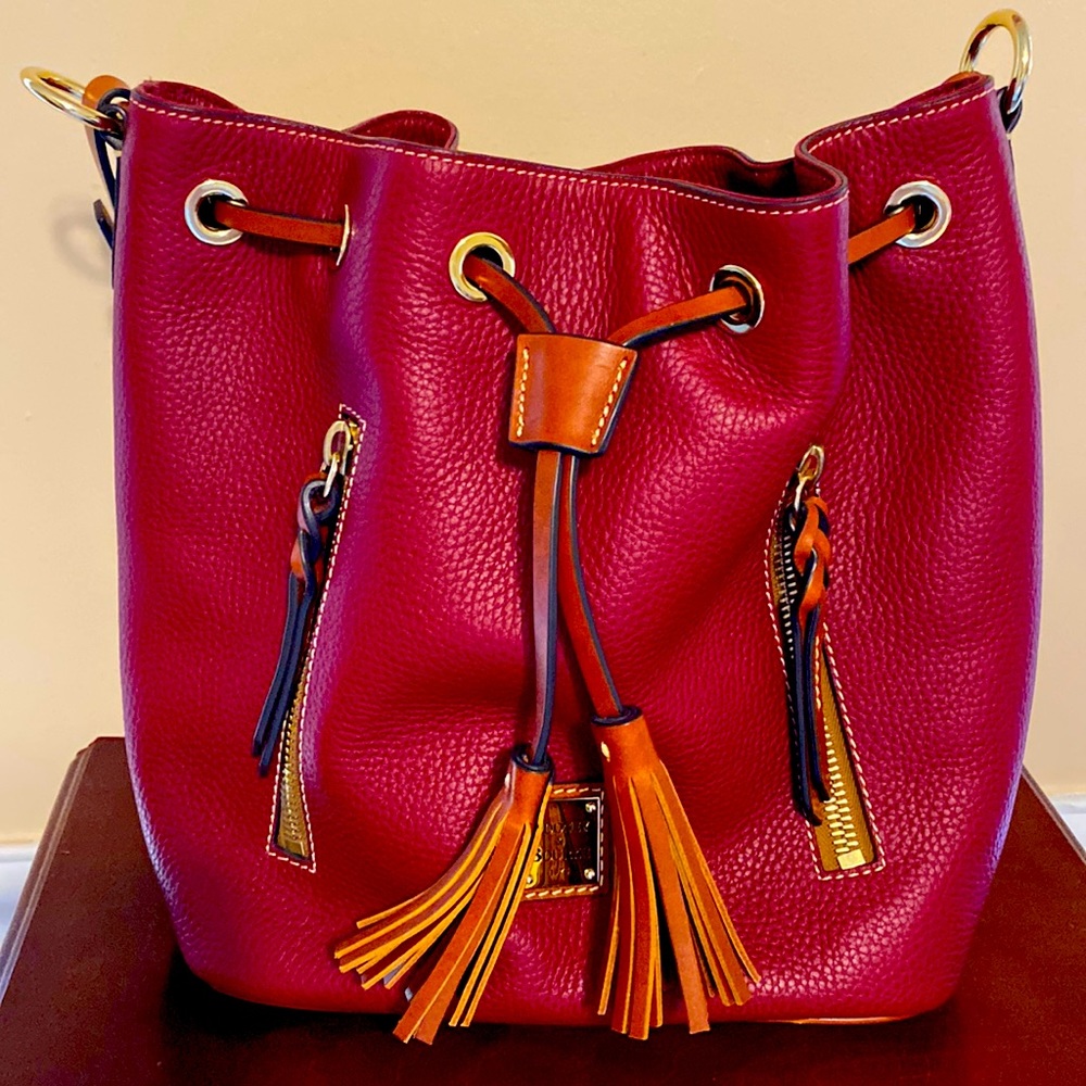 Dooney and Bourke pebble leather bucket bag